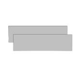 2 room dividers with brackets for drawers