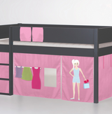 Play curtain Doll with 2 bed pockets - 90*200cm
