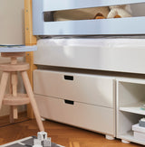 Long bookcase with shelf