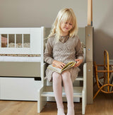 Mimer starter bed with side rail and drawers