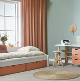 Wool children's bed with drawers
