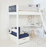 Writing board for high bed