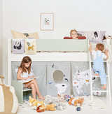 Mari half-height children's bed with sloping ladder