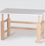 Adjustable desk with beech frame 