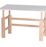 Adjustable desk with beech frame 