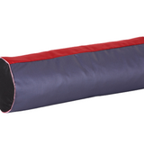 Round cushion - Coral red/purple/gray