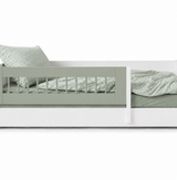 Huxie white children's bed with the option of a colored safety rail, Amon