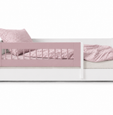 Huxie white children's bed with the option of a colored safety rail, Amon