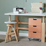 Adjustable desk with beech frame 