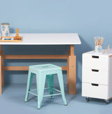 Adjustable desk with beech frame 