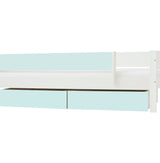 Huxie white children’s bed – with the option of a coloured safety rail