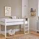 Huxie white mid-height bed with option for colored safety rail, Argos