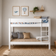 Huxie white bunk bed with option of colored safety rail, Arkas