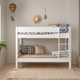 Huxie white bunk bed with option of colored safety rail, Arkas