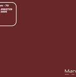 Farveprøve i Mauve 70 med HEX #682729 og RAL 3005