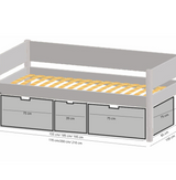 Nanna children's bed with high drawers – get a free 3-in-1 chair all January