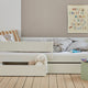 Huxie white children’s bed – with the option of a coloured safety rail