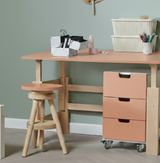 Adjustable desk with beech frame 