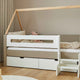 Mimer starter bed with side rail and drawers