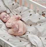 Shared bed rail for baby bed