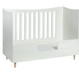Shared bed rail for baby bed