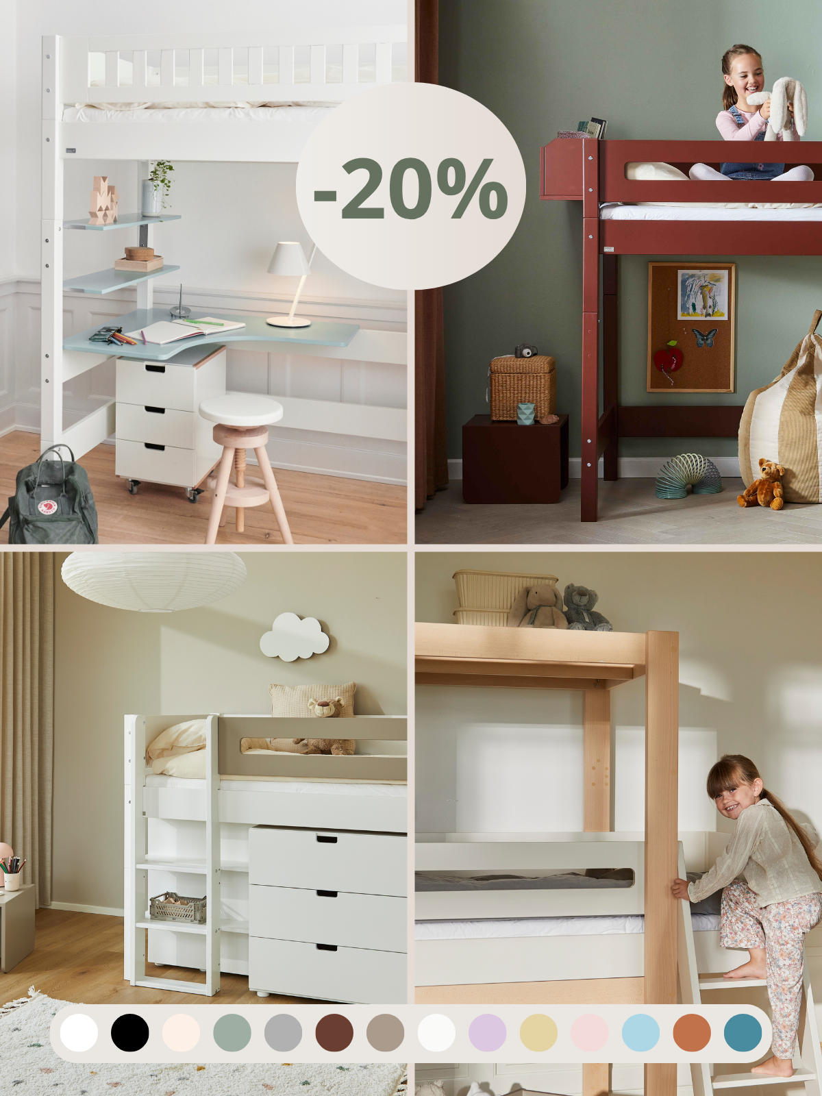 Save 20% on all mid sleeper & high sleeper beds