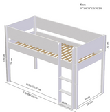 Arn mid-height bed with extra storage