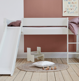 Huxie white mid-height bed with option for colored safety rail, Argos