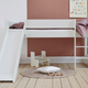 Huxie white mid-height bed with option for colored safety rail, Argos