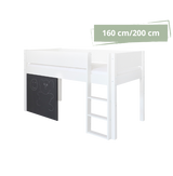 Dea half-high children's bed with blackboard