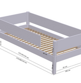 Fulla children's house bed with beech frame and cotton canopy