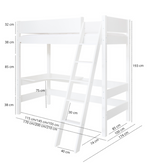 Grete High bed with sloping ladder