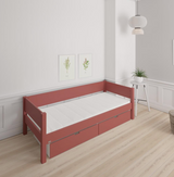 Sif children's bed with drawers - 90*160cm - Rusty red - 35