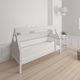 Fulla children's house bed with beech frame and cotton canopy - 90*200cm - White - 1