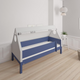 Fulla children's house bed with beech frame and cotton canopy - 90*200cm - Denim blue - 21
