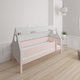 Fulla children's house bed with beech frame and cotton canopy - 90*200cm - Light rose - 24