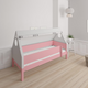 Fulla children's house bed with beech frame and cotton canopy - 90*160cm - Rose - 30