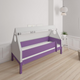 Fulla children's house bed with beech frame and cotton canopy - 90*160cm - Purple - 31