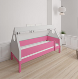 Fulla children's house bed with beech frame and cotton canopy - 90*160cm - Pink - 32