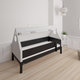 Fulla children's house bed with beech frame and cotton canopy - 90*200cm - Black - 39