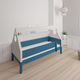 Fulla children's house bed with beech frame and cotton canopy - 90*160cm - Aqua blue - 41