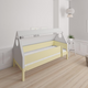 Fulla children's house bed with beech frame and cotton canopy - 90*200cm - Sunny yellow - 44
