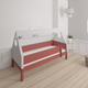 Fulla children's house bed with beech frame and cotton canopy - 90*160cm - Rusty red - 35