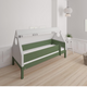 Fulla children's house bed with beech frame and cotton canopy - 90*200cm - Dark green - 53