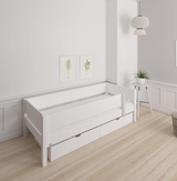 Mimer children's bed with sideboard and drawers - 90*160cm - Snow white - 11