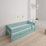 Mimer children's bed with sideboard and drawers - 90*200cm - Mint blue - 42