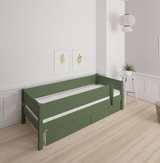 Mimer children's bed with sideboard and drawers - 90*160cm - Dark green - 53