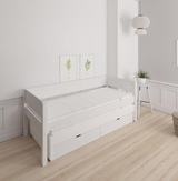 Luna pull-out bed with drawers - out bed with drawers - 90*200cm - White - 1