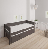 Luna pull-out bed with drawers - 90*200cm - Anthracite - 2