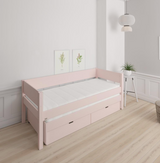 Luna pull-out bed with drawers - 90*200cm - Light rose - 24